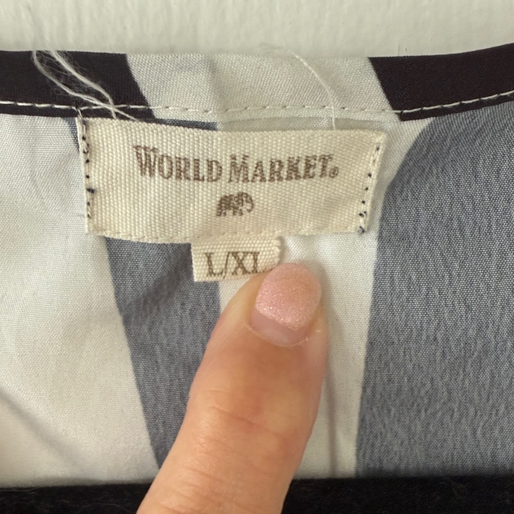World Market Mod Black & White Print Dress - Picture 2 of 5
